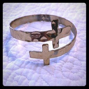 Gold cross bracelet or arm cuff